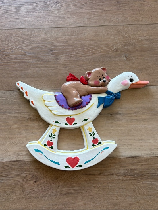 Other - vintage bear and goose wall decor .  cottagecore